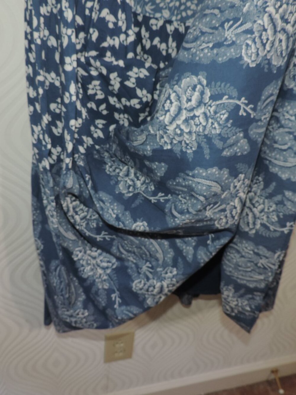 New RALPH LAUREN Patchwork Floral Voile Tiered Skirt sz 16 NWT Blue and Cream - Picture 7 of 16